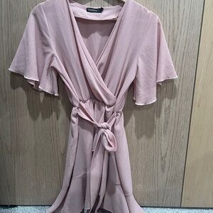 Blush mini dress